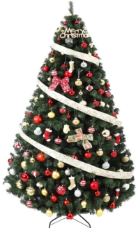 GarveeMore Künstlicher Weihnachtsbaum 140/180cm Tannenbaum mit Metallständer Wiederverwendbarer Christbaum