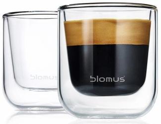 Blomus Nero Espressogläser-Set, 2-tlg, Thermo-Espressogläser, Espressobecher, Glas, Becher, 80 ml, 63652