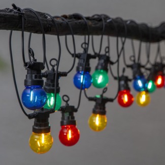Star Trading Lichterkette Circus Small Filament, Bunt, LED, Außenbereich, 8,55 Meter
