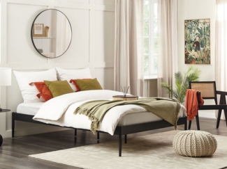 Bett mit Lattenrost VAURS 160 x 200 cm Metall Schwarz