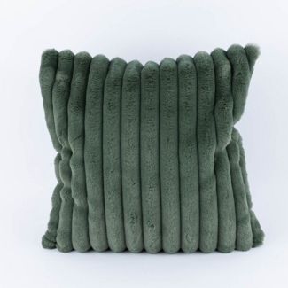 MAGMA Kissenhülle RAYA Fellimitat Streifen Look salbei ca. 45 x 45 cm