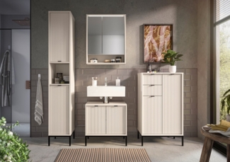 BASIC by Balculina Waschbeckenunterschrank Lucera Waschbeckenunterschrank, Badezimmerschrank BxHxT 60x60x32 (1-St) Breite 60 cm, Tür L/R montierbar