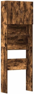 vidaXL Waschmaschinenschrank Räuchereiche 64x24x190 cm Holzwerkstoff 859131