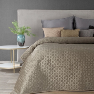 Tagesdecke Decke DIMON dunkelbeige 70x160 cm dunkelbeige