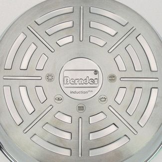 Berndes Servierpfanne mit Glasdeckel 28 cm, Edelstahl, poliert - Injoy® PFAS-frei, Edelstahl, nickelfrei