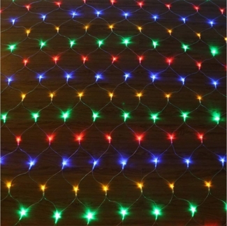 Rosnek Lichternetz 8 Beleuchtungsmodi, für Hochzeit Weihnachten Party Urlaub, LED-Lichterkette, 1.5x1.5M/2x2M/3x2M/6x4M