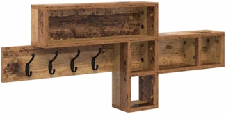 vidaXL Wandmontierter Kleiderständer Altholz 100 x 12 x 43,5 cm 874417