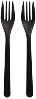50 "Circulware" Mehrweg-Gabeln PP-MF 18,5 cm schwarz extra stabil