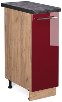 Apothekerschrank Fame-Line Bordeaux Hochglanz 30 cm , AP Anthrazit Vicco