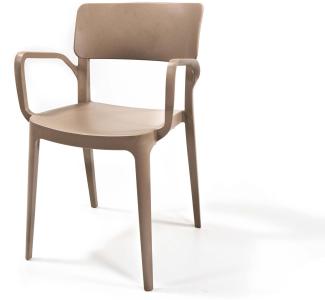 Wing Armchair Sand Beige Stapelstuhl Kunststoff, 50923 4 Stück