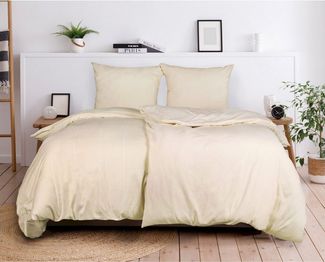 Esprit Bettwäsche FLANELL Winter Bettwäsche, Baumwolle, 1 teilig, 135 x 200 cm in Creme