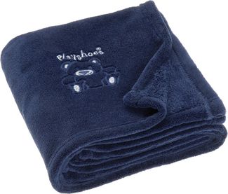 Playshoes Unisex Baby Fleece-Decke Bär 301700, 11 - Marine, 75x100 cm/29. 5 Inch x 39. 4 Inch