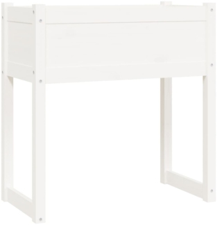 vidaXL Pflanzkübel Weiß 78x40x81 cm Massivholz Kiefer 822133