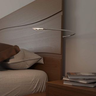 kalb Bettleuchte Diora Dual Bettleuchte Flexibel Leseleuchte Nachttischlampe, 1er Set chrom, warmweiß und neutralweiß
