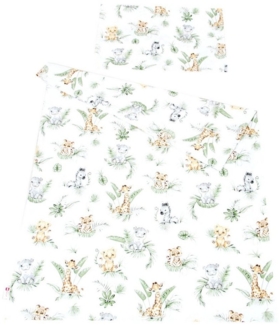 BabyLux Babybettwäsche BABYLUX Kinderbettwäsche 2 Tlg. 90 x 120 cm Bettwäsche Bettbezug Kind, 124. Africa Tiere