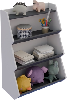 VCM Standregal Italu 921069 Weiß / Anthrazit H. 89 x B. 63 x T. 35 cm