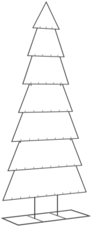 vidaXL Metall-Weihnachtsbaum zum Dekorieren Schwarz 210 cm 4018953