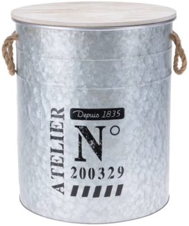 H&S Collection 3-tlg. Vorratsbehälter-Set mit Seil Zink 442176