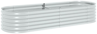 vidaXL Garten-Hochbeet 240x80x44 cm Verzinkter Stahl Silbern 45518