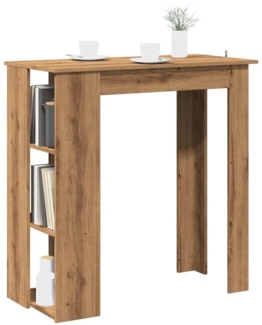 vidaXL Bartisch mit Regal Artisan-Eiche 102x50x103,5 cm Holzwerkstoff 856761