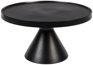 Runder Couchtisch FLOSS BLACK von Zuiver aus Aluminiumguss Ø 60 cm