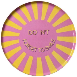Giftcompany Tablett Dekotablett Love Trays Do not forget to smile (22,9cm)