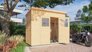 Alpholz Gerätehaus Alster Gerätehaus aus Holz Geräteschrank mit 19 mm Wandstärke Gartenhaus mit Montagematerial
