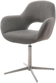 Esszimmerstuhl >Melrose< (2-er Set) in Braun aus Metall - 64x88x64cm (BxHxT)