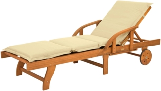 1x Sonnenliege Sun Shine inkl. Polsterauflage Premium - Beige