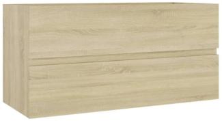 vidaXL Waschbeckenunterschrank Sonoma-Eiche 90x38,5x45cm Holzwerkstoff 804758