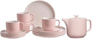 Ritzenhoff & Breker JASPER Kaffeeservice mit Kanne rosa 13-teilig