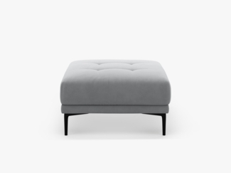 Micadoni Hocker Bemy 1-Sitzer Samt Grau