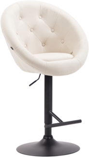 CLP Barhocker London V2 Stoff drehbar und höhenverstellbar,creme schwarz