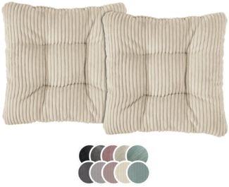 XDREAM Stuhlkissen Sitzkissen Set (2er & 4er) für Stühle und Bänke, robuste Polsterauflage für indoor und outdoor, 38x38x6 cm