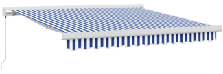vidaXL Manuelle einziehbare Markise Blau und Weiß 300x250 cm 3329907