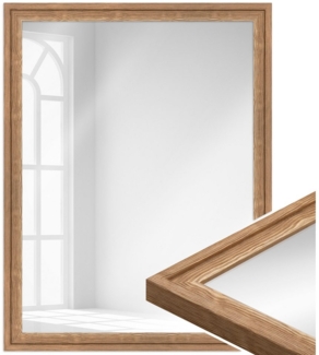 WANDStyle Wandspiegel H025, Eiche-Optik, aus Massivholz im Landhausstil