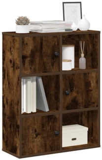 vidaXL Bücherregal Räuchereiche 60x24x76,5 cm Holzwerkstoff 860386