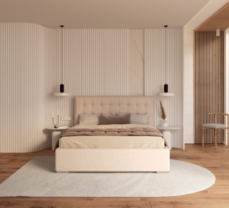 FDM Polsterbett Bettrahmen Bettgestell 90x200, 120x200, 140x200, 160x200, 180x200cm (MADE IN EU - mit hochwertigem Velours Bezug, Bettrahmen, Bett, Optional mit Matratze bestellbar, mit großen gepolsterten Kopfteil, mit Bettkasten zum aufklappen), Meta...