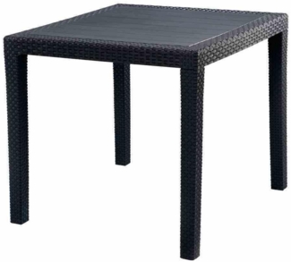 PROGARDEN Eden+King SET 5-teilig anthrazit 4 x Stapelsessel, 1 x King Tisch 77 x 77