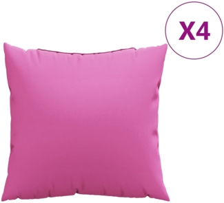 vidaXL Streupillows Uni 4 pcs Rosa 40 x 40 cm Polyesterstoff 360379