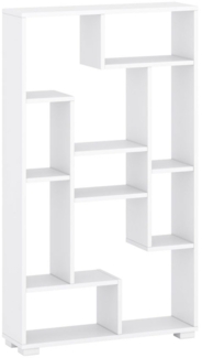 Bücherregal Split Raumteiler 70x20x120cm weiß