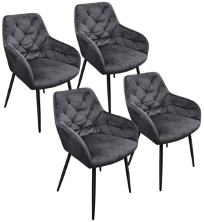 HOMELUX Esszimmerstuhl Polsterstühle 2/4 Stuhlset Moderner Küchenstuhl Wohnzimmerstuhl Stühle (4 St), mit Ergonomischer Rückenlehne und Metallbeinen