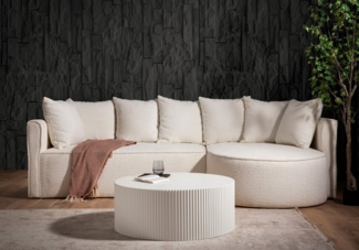 SalesFever Couchtisch New Orleans Stilvoller Couchtisch (Set, 1-St), mit umlaufender Rillenstruktur