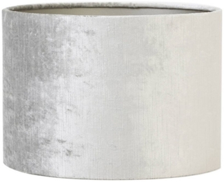 Light & Living Lampenschirm Lampenschirm Zylinder GEMSTONE von Light & Living Samt Silber Ø20x15