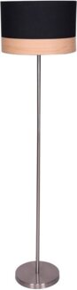 Leuchte Stehlampe Metall und Stoff Schwarz