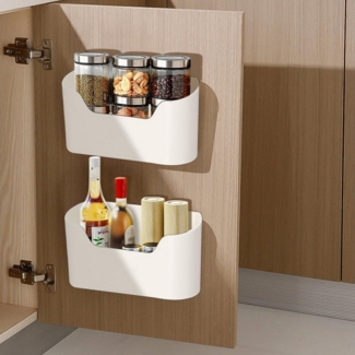 SinLaw Küchenorganizer-Set Küchenschranktür-Stapelbox, selbstklebend an der Wand montiert, (2-tlg), Küchenorganizer, selbstklebend, hängend
