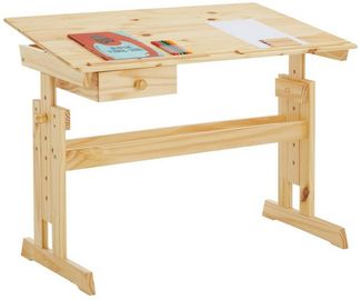 IDIMEX Kinderschreibtisch FLEXI, Kinderschreibtisch für Schüler aus Kiefer höhenverstellbar neigungsver
