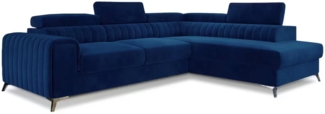 MOEBLO Ecksofa OLIVIER, mit Schlaffunktion und Bettkasten, Couch für Wohnzimmer, Schlafsofa Sofagarnitur L-Form Wohnlandschaft mit Bettfunktion, mit Schlaffunktion