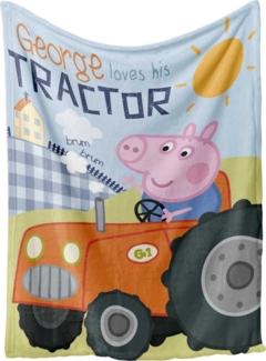 Peppa Pig Wutz George Fleecedecke Schmusedecke Kuscheldecke 100x140 cm