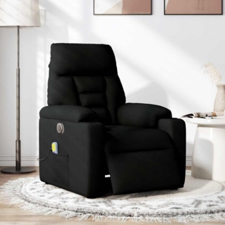 vidaXL Massagesessel Elektrisch Schwarz Stoff 3303024